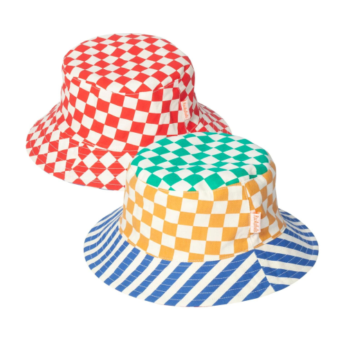 Reversible Children's Check Bucket Hat