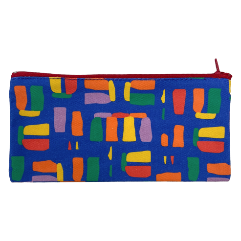 Stonehenge Pencil Case Multi Pattern Blue