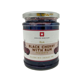 English Heritage Black Cherry & Rum Jam 340g Jar