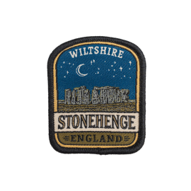 Stonehenge Night Time Embroidered Patch  